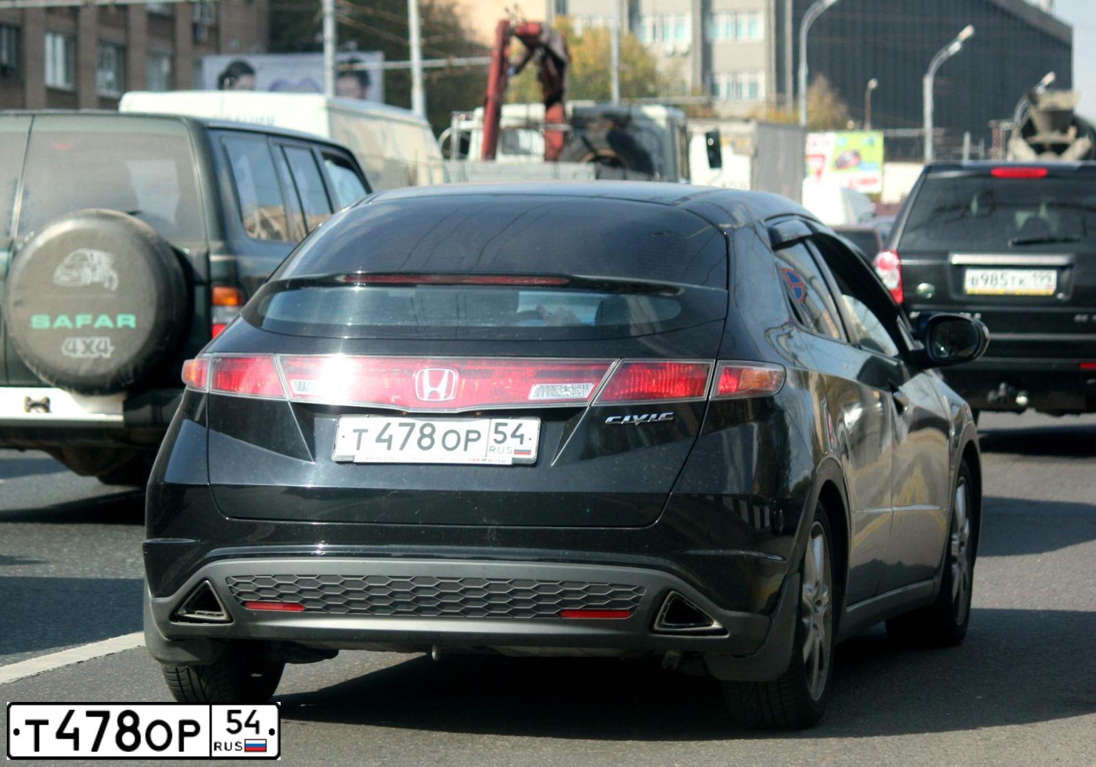 Фото автомобиля HONDA CIVIC, 2008 — госномер Н148УА790. Цвет: ЧЕРНЫЙ