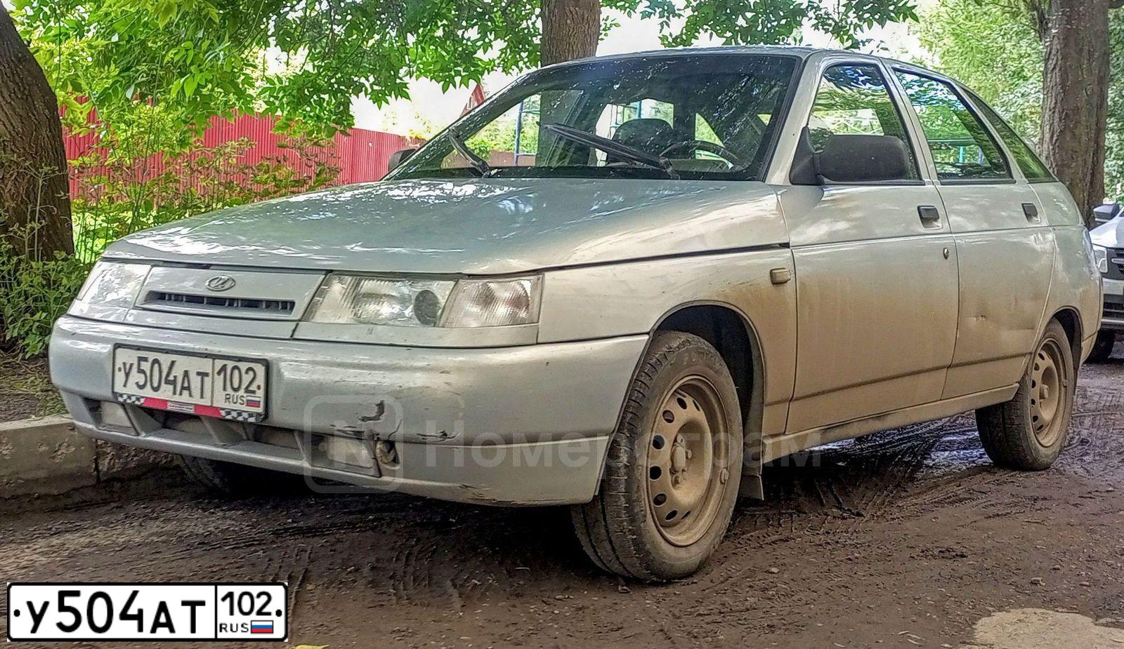 Фото автомобиля LADA 2112, 2005 — госномер У504АТ102. Цвет: СВЕТЛО-СЕРЕБ МЕТАЛЛ.