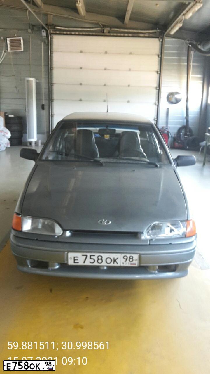 Фото автомобиля LADA 2114 SAMARA, 2005 — госномер В210РС147. Цвет: СРЕДНИЙ СЕРО-ЗЕЛ МЕТ