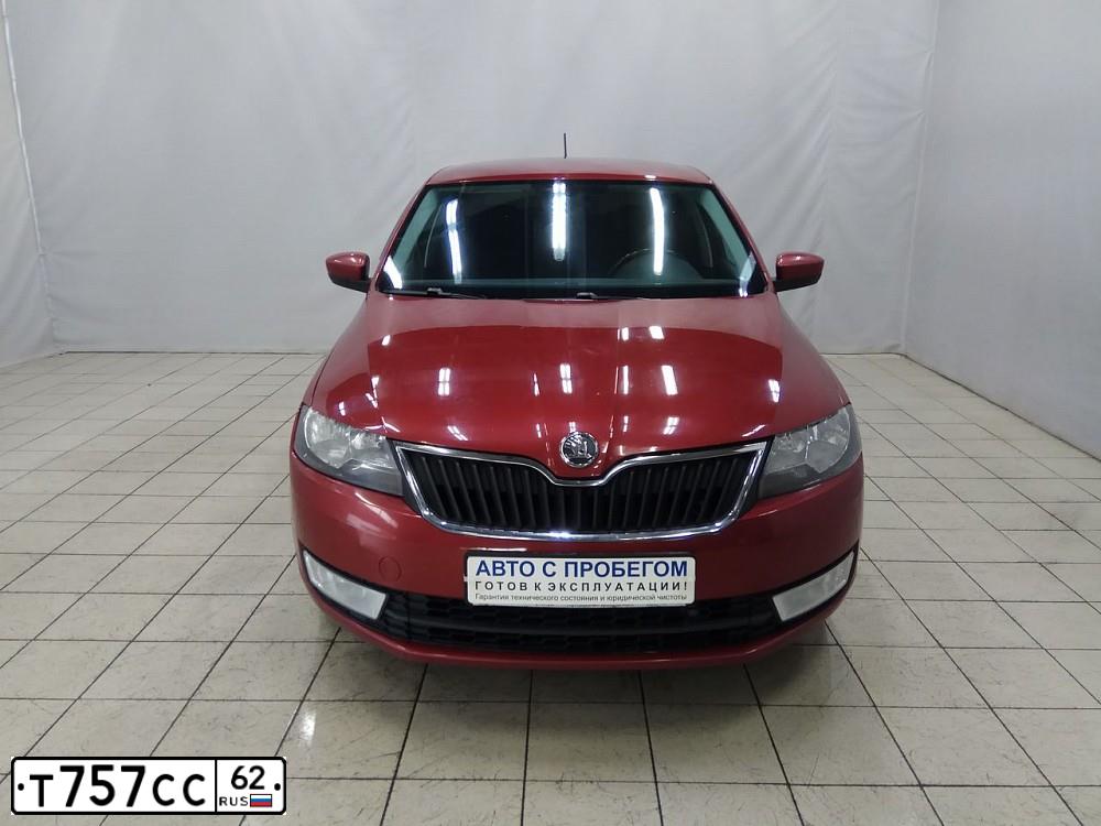 Фото автомобиля SKODA RAPID, 2017 — госномер В446КХ198. Цвет: ВИШНЕВО-КРАСНЫЙ