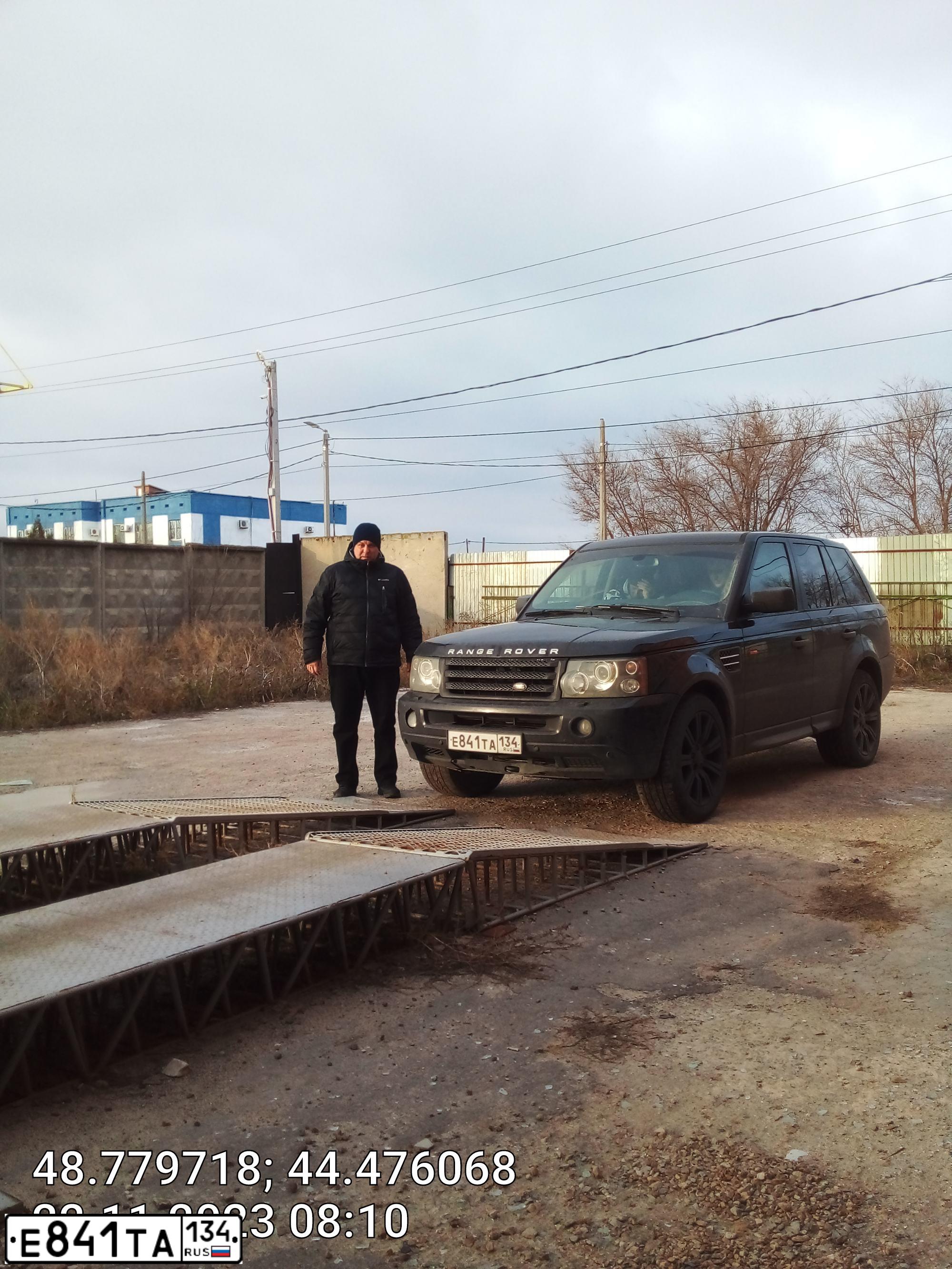 Фото автомобиля LANDROVER RANGE ROVER SPORT, 2007 — госномер О077ЕР134. Цвет: ЧЕРНЫЙ