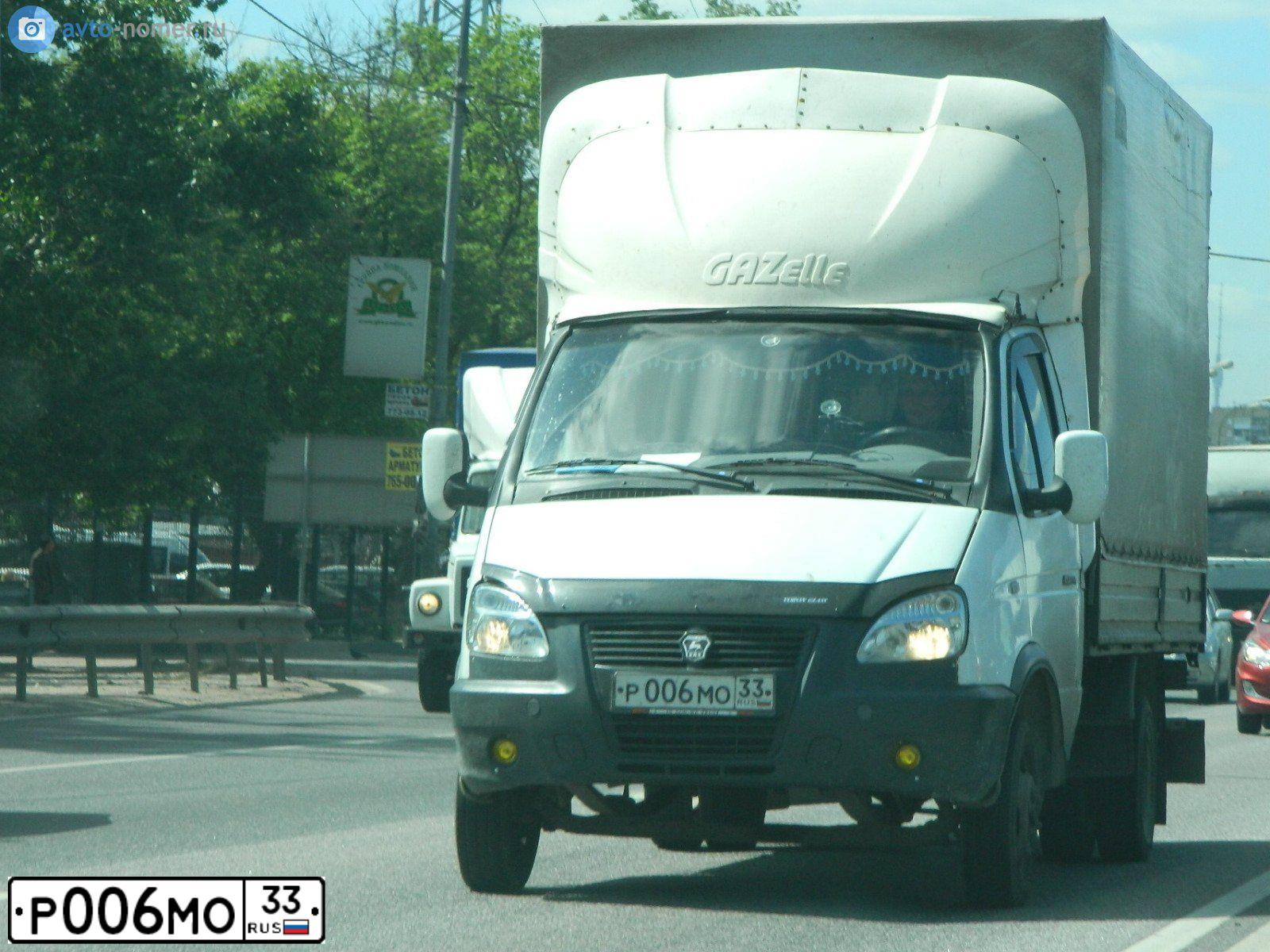 Фото автомобиля GAZ 3302 EL, 2005 — госномер Р006МО33. Цвет: БЕЛЫЙ