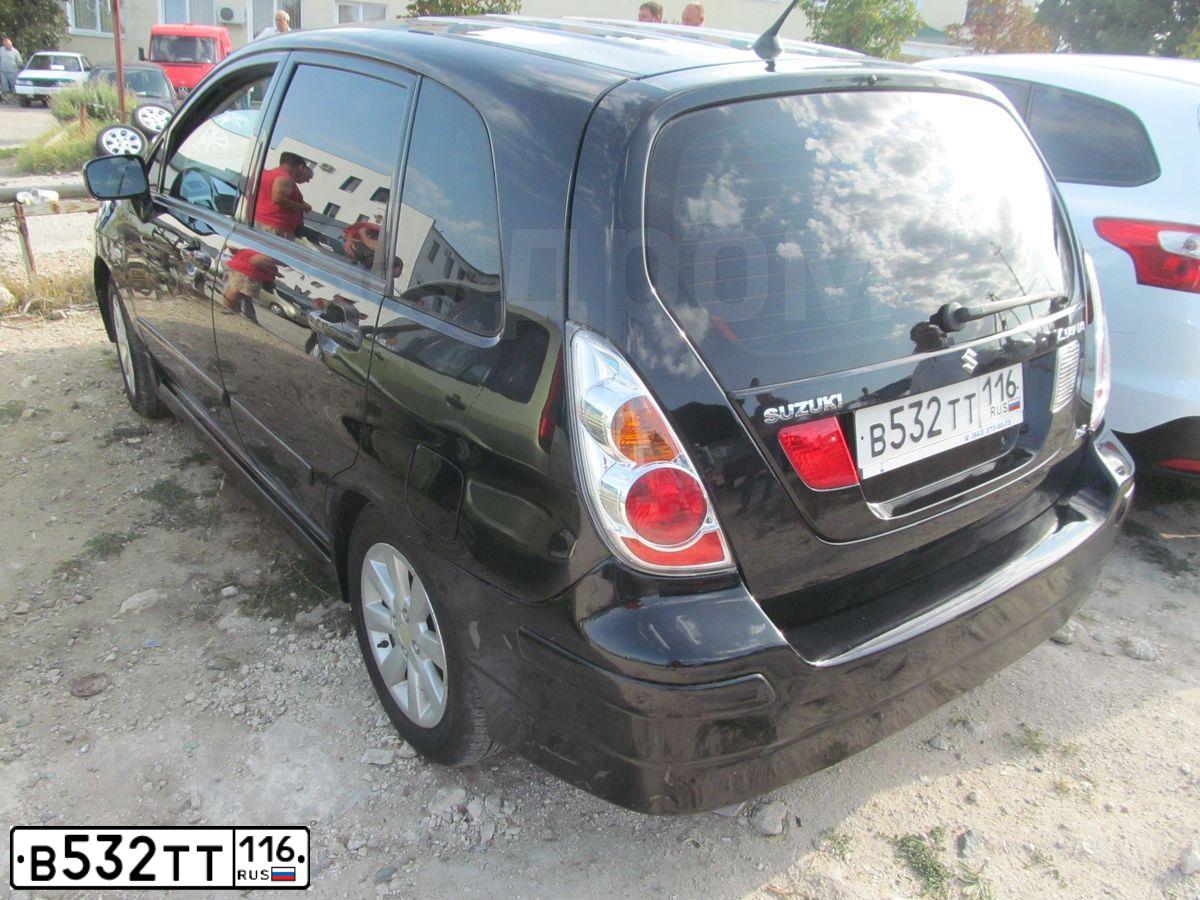 Фото автомобиля SUZUKI LIANA, 2005 — госномер В532ТТ116. Цвет: ЧЕРНЫЙ