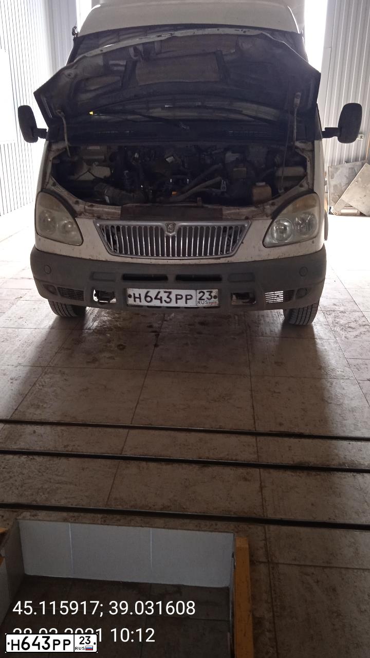 Фото автомобиля GAZ 3302 EL, 2004 — госномер Н643РР23. Цвет: БЕЛЫЙ