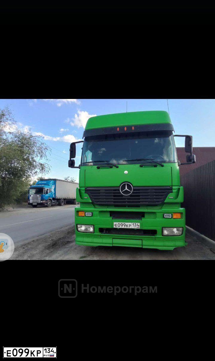 Фото автомобиля MERCEDES AXOR, 2003 — госномер Е099КР134. Цвет: ЗЕЛЕНЫЙ