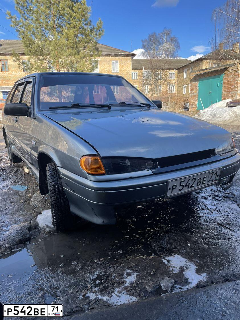 Фото автомобиля LADA 2114 SAMARA, 2005 — госномер Р542ВЕ71. Цвет: средний серо-зеленый металлик