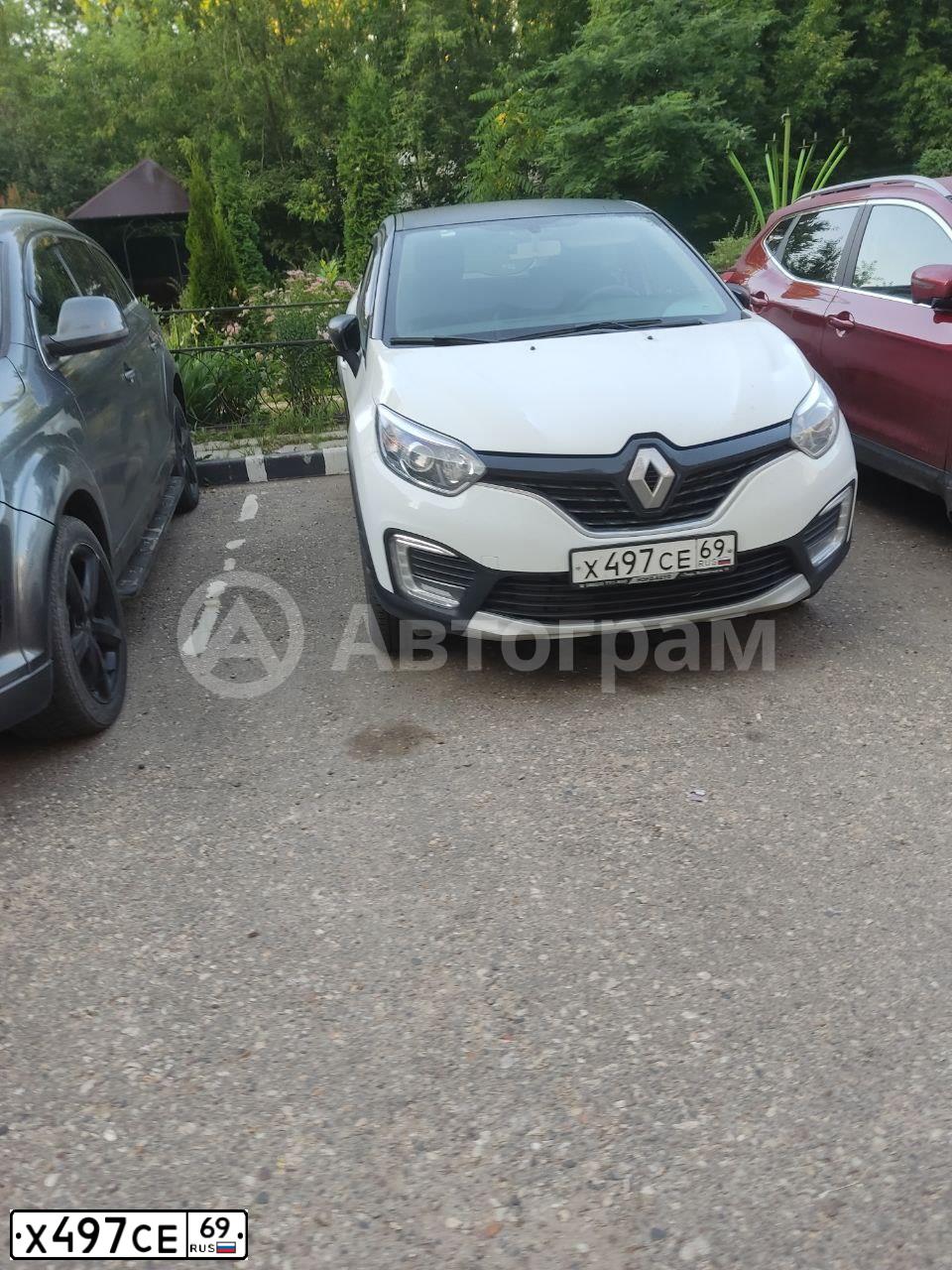 Фото автомобиля RENAULT KAPTUR, 2017 — госномер Х497СЕ69. Цвет: БЕЛЫЙ