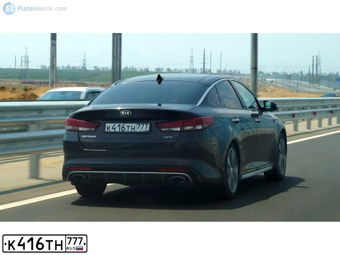 Фото автомобиля KIA MAGENTIS / OPTIMA, 2016 — госномер К416ТН777. Цвет: Коричневый