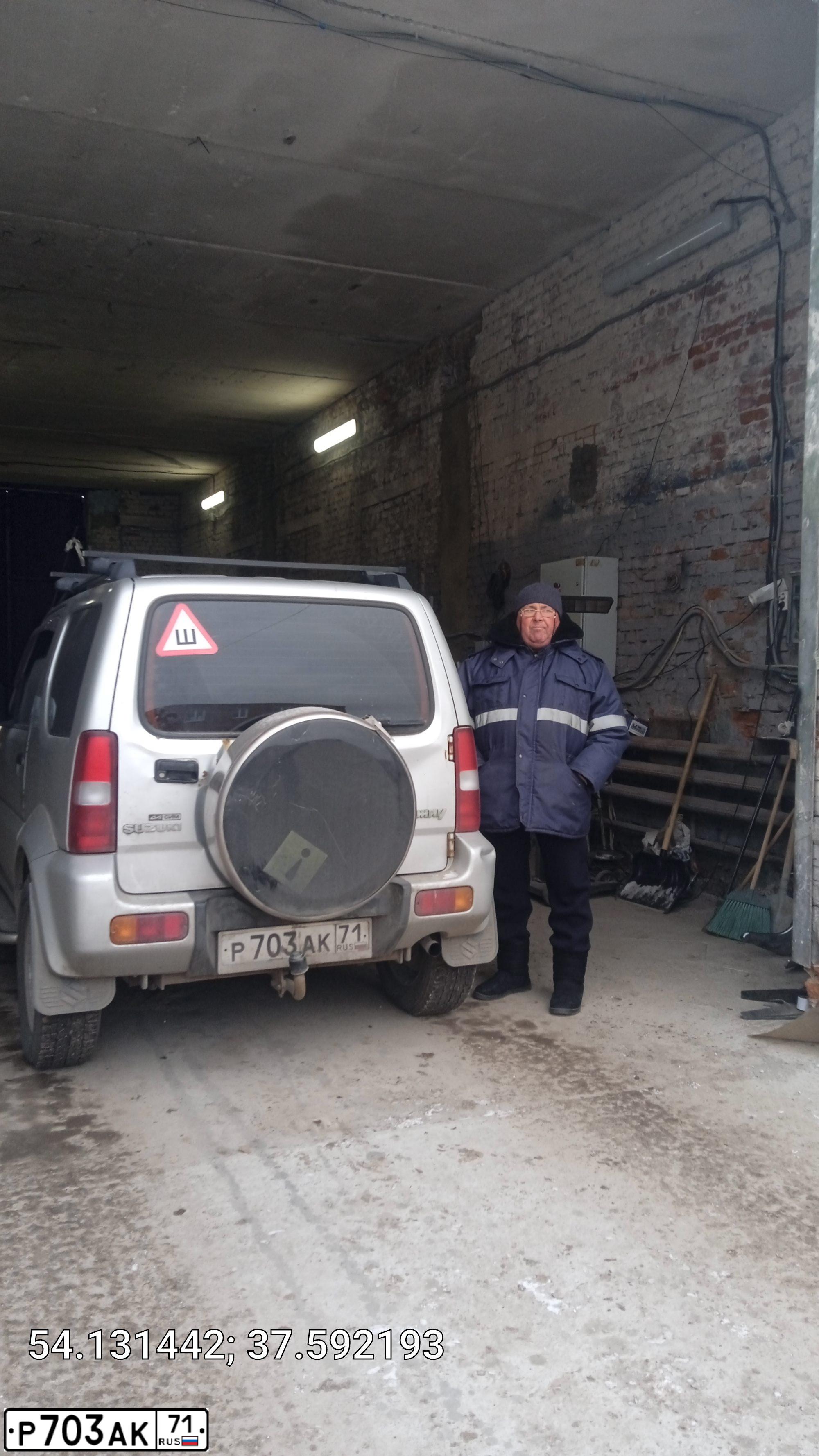 Фото автомобиля SUZUKI JIMNY, 2008 — госномер Р703АК71. Цвет: Серебристый