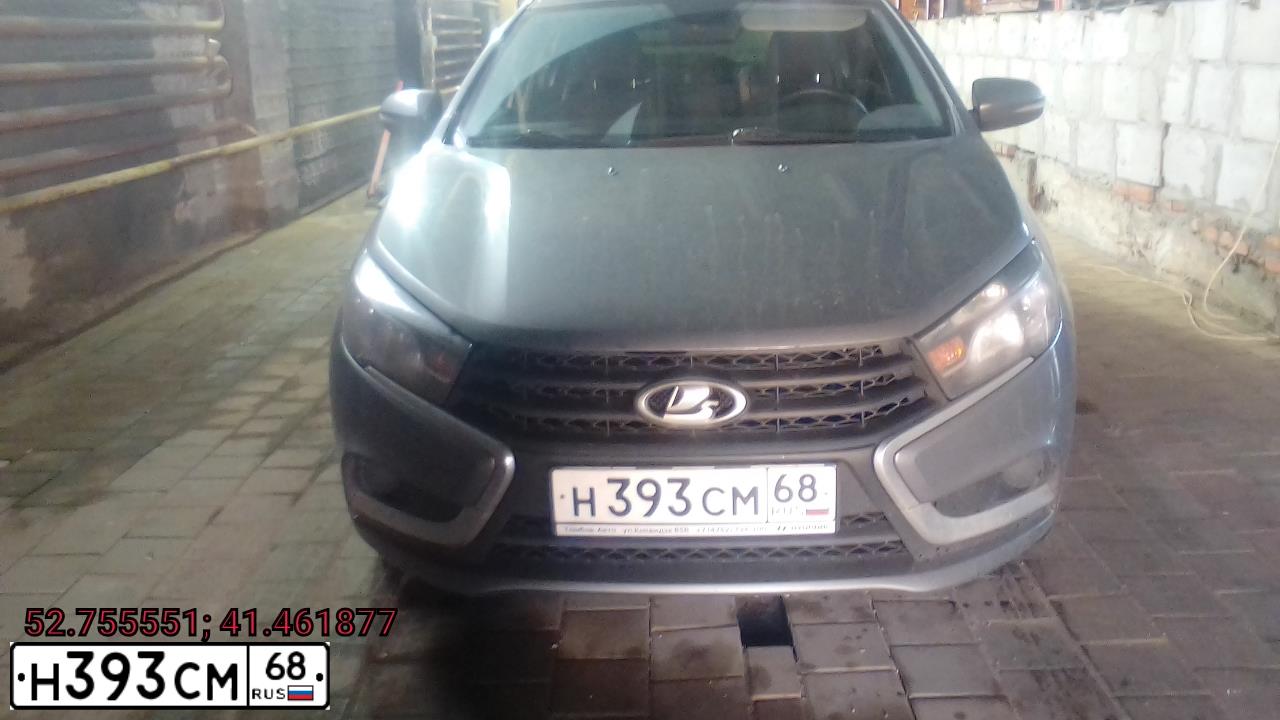 Фото автомобиля LADA VESTA, 2016 — госномер Н393СМ68. Цвет: СЕРЫЙ