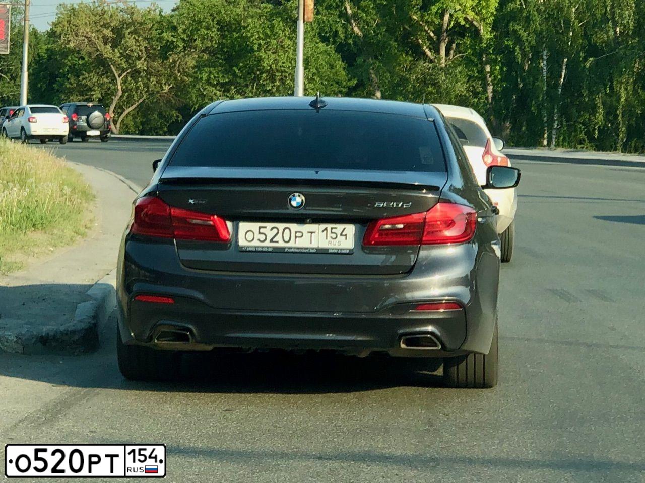 Фото автомобиля BMW 520D, 2019 — госномер Х096СВ154