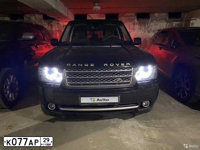Фото автомобиля LANDROVER RANGE ROVER, 2010 — госномер К077АР29. Цвет: ТЕМНО-КОРИЧНЕВЫЙ