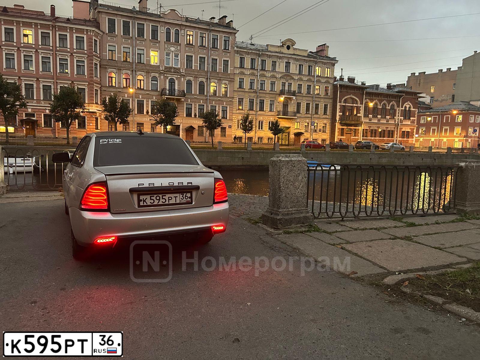 Фото автомобиля LADA 2170 PRIORA, 2009 — госномер К595РТ36. Цвет: СВЕТЛО-СЕРЕБРИСТЫЙ МЕТАЛЛ