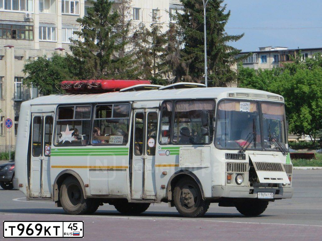 Фото автомобиля PAZ 3205, 2014 — госномер Т969КТ45. Цвет: Белый