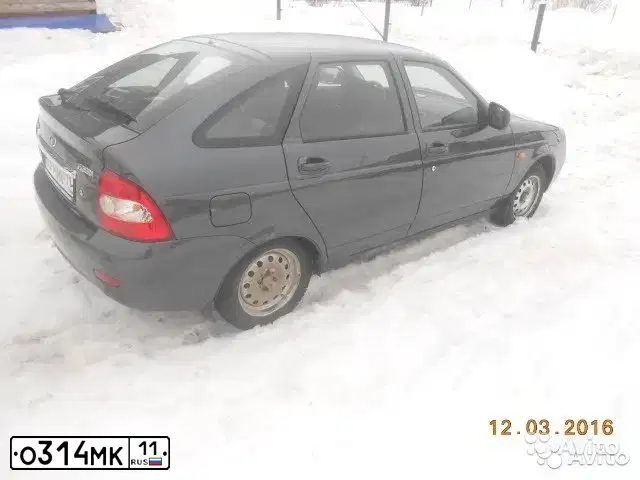 Фото автомобиля LADA 2172 PRIORA, 2012 — госномер О314МК11. Цвет: Серо-Синий