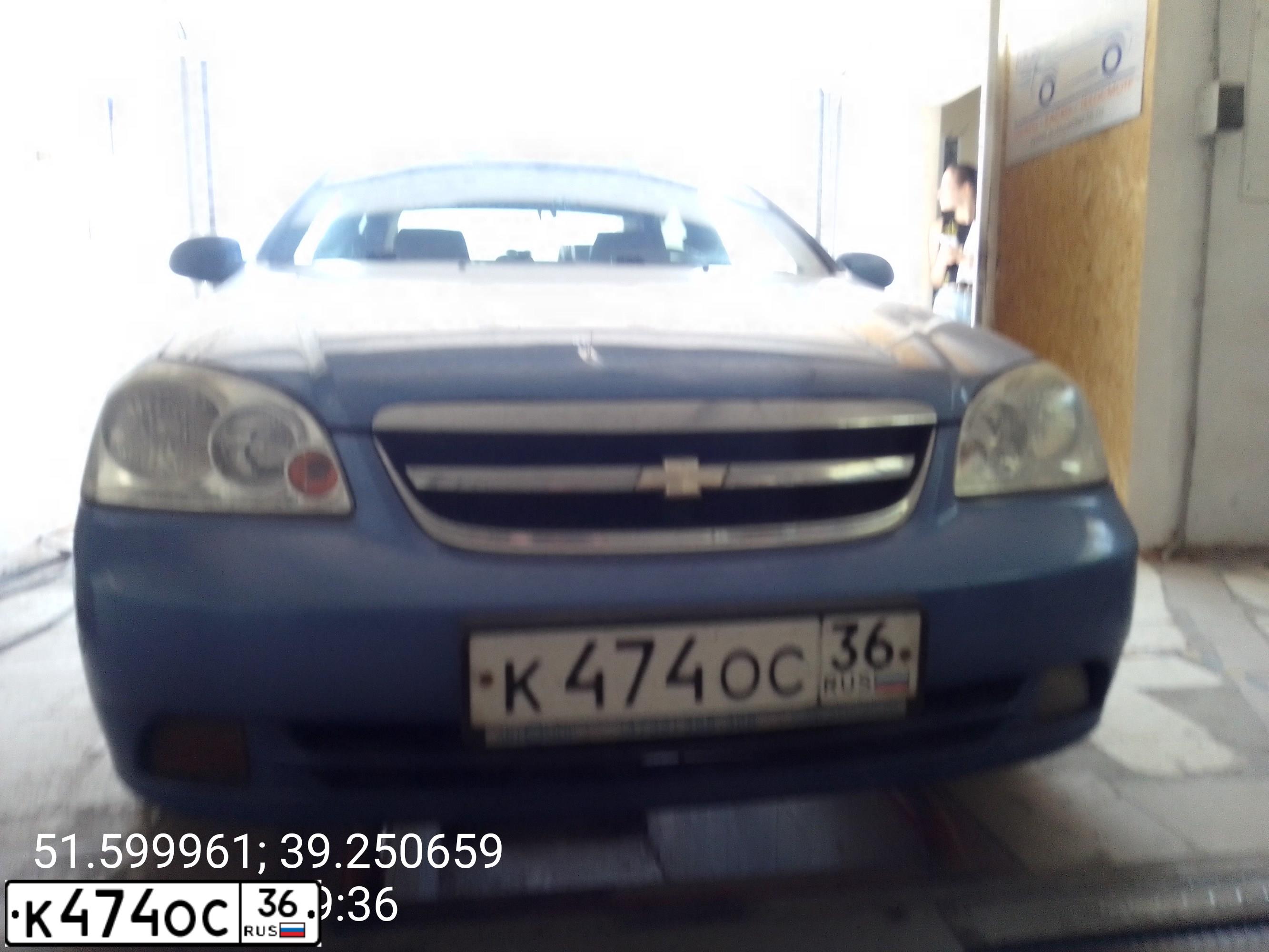 Фото автомобиля CHEVROLET LACETTI, 2008 — госномер К474ОС36. Цвет: СИНИЙ