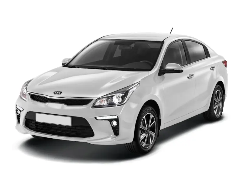 Фото автомобиля KIA RIO, 2018 — госномер Р903МК799. Цвет: БЕЛЫЙ ЖЕЛТЫЙ СЕРЫЙ