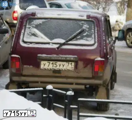 Фото автомобиля LADA 2131 NIVA, 1999 — госномер У715УУ71. Цвет: ТЕМНО-БОРДОВЫЙ