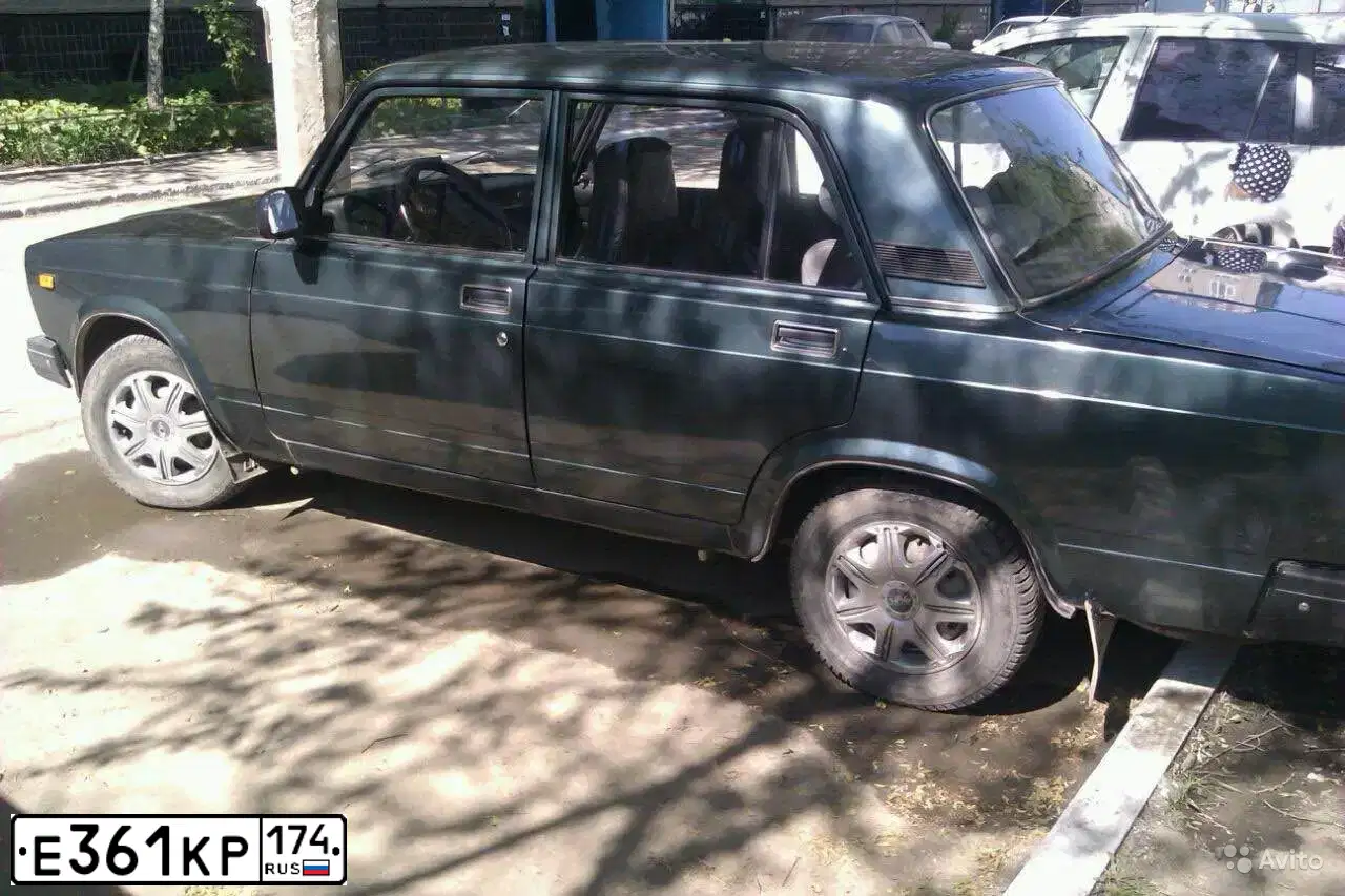 Фото автомобиля LADA 2107, 1910 — госномер Е361КР174. Цвет: ЗЕЛЕНЫЙ