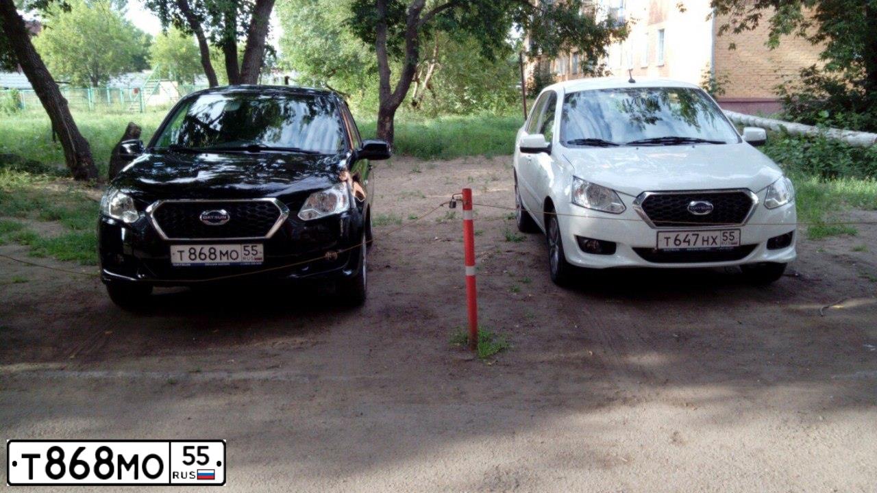Фото автомобиля DATSUN ON-DO, 2014 — госномер Т868МО55. Цвет: ЧЕРНЫЙ