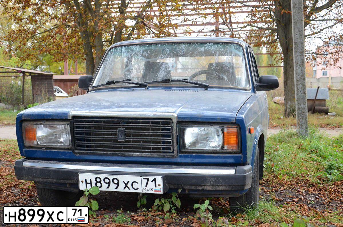 Фото автомобиля LADA 2107, 2001 — госномер Н899ХС71. Цвет: СИНЕ-ЗЕЛЕНЫЙ
