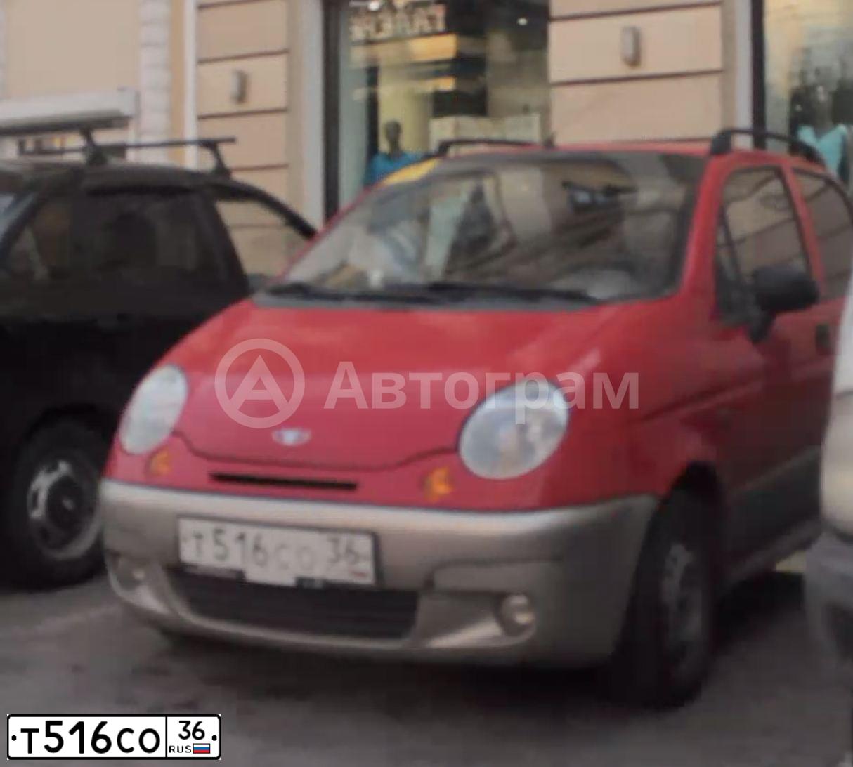Фото автомобиля DAEWOO MATIZ, 2012 — госномер Т516СО36. Цвет: ЯРКО-КРАСНЫЙ