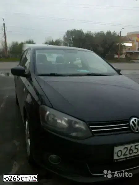 Фото автомобиля VOLKSWAGEN POLO, 2014 — госномер О265СТ174. Цвет: ЧЕРНЫЙ