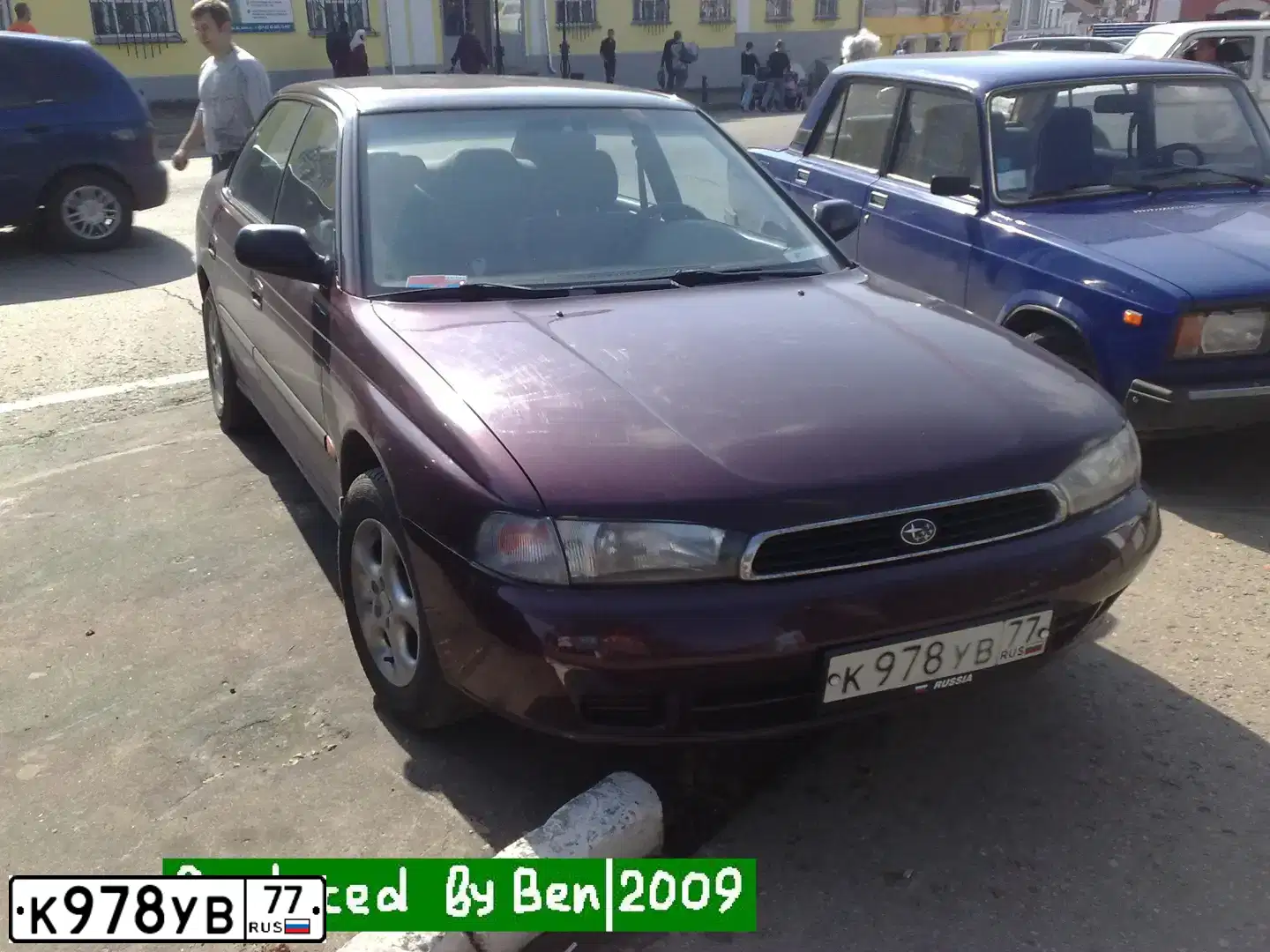 Фото автомобиля SUBARU LEGACY, 1995 — госномер К978УВ77. Цвет: ТЕМНО-КРАСНЫЙ