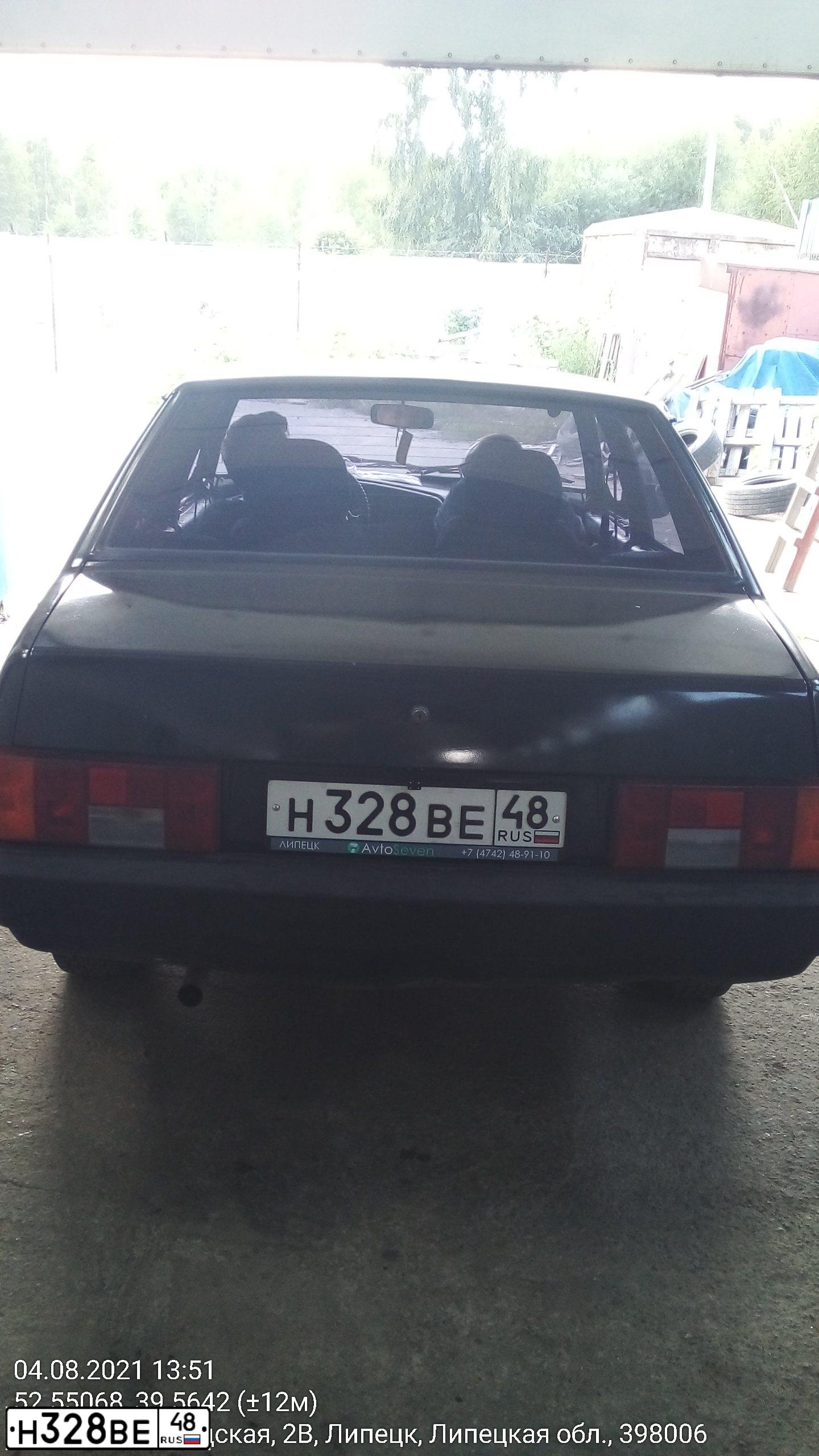 Фото автомобиля LADA 21099, 1999 — госномер Р577ОВ48. Цвет: ЧЕРНЫЙ