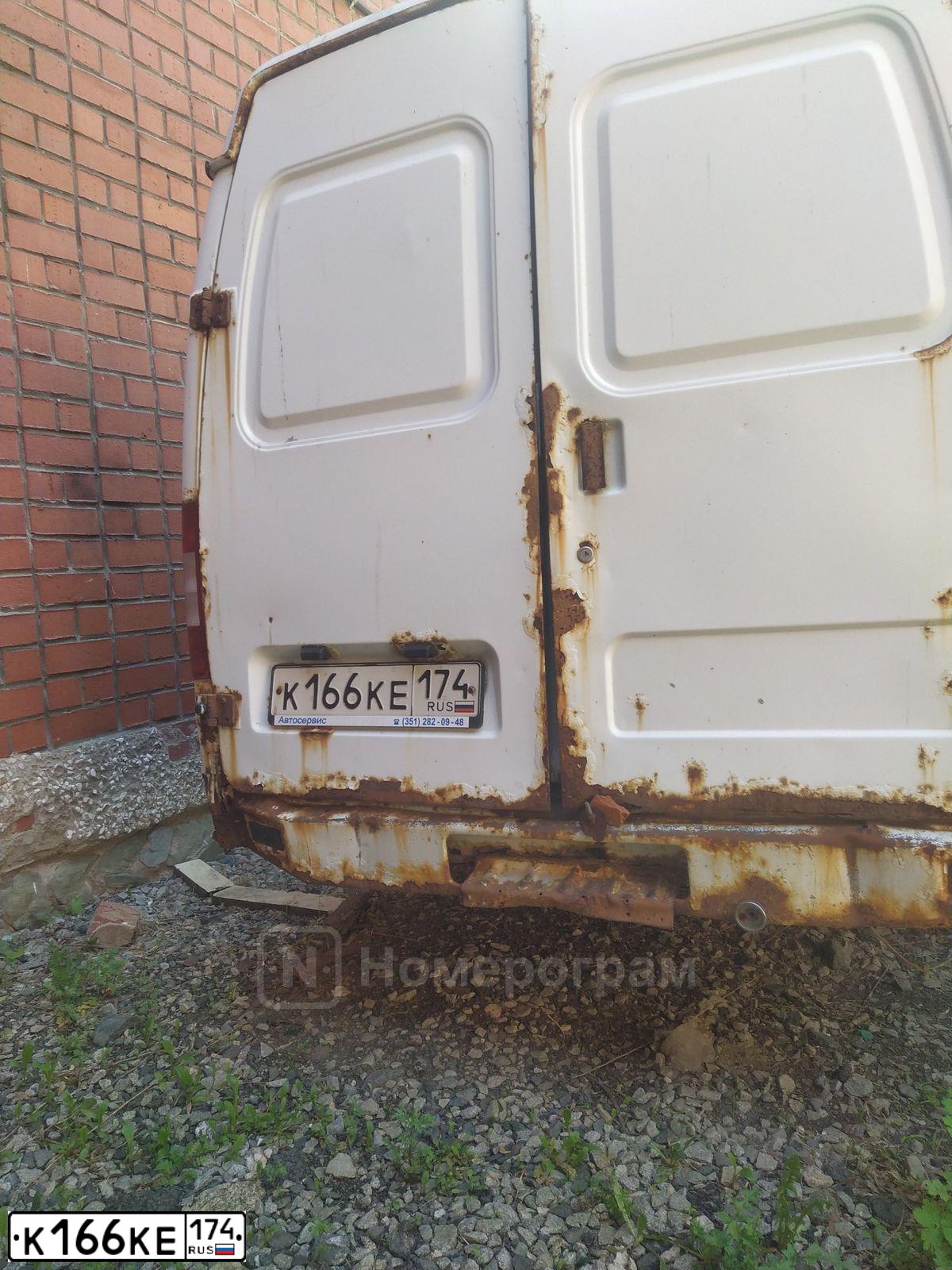 Фото автомобиля GAZ 2705 EL, 2005 — госномер К166КЕ174. Цвет: Белый