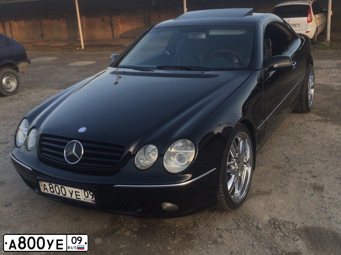Фото автомобиля MERCEDES CL-KLASSE, 2000 — госномер С005ЕА53. Цвет: ЧЕРНЫЙ