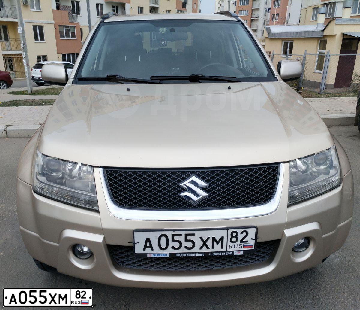 Фото автомобиля SUZUKI GRAND VITARA, 2008 — госномер Р615МХ82. Цвет: БЕЖЕВЫЙ