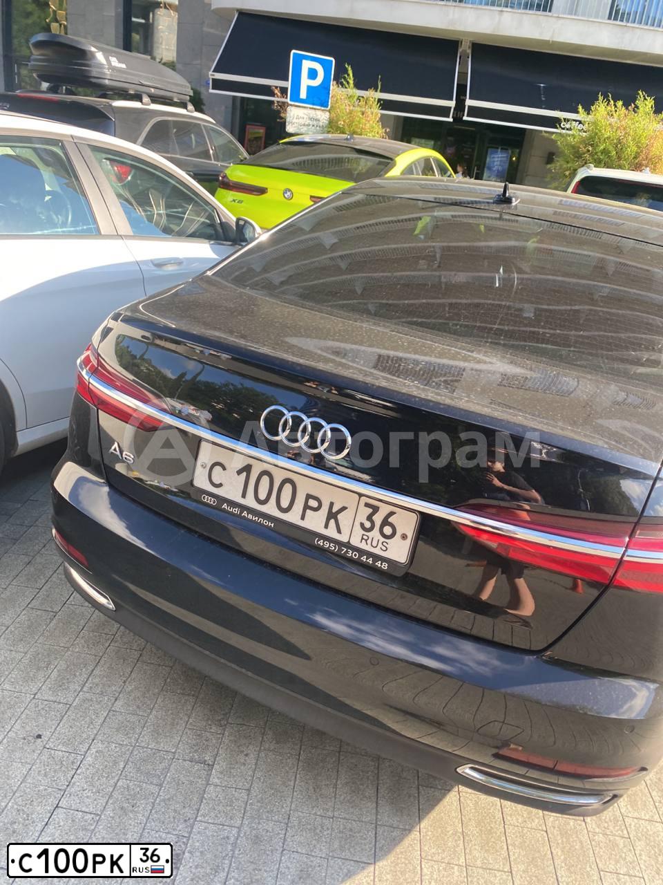 Фото автомобиля AUDI A6, 2020 — госномер Х074АА154. Цвет: ЧЕРНЫЙ