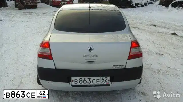Фото автомобиля RENAULT MEGANE, 2006 — госномер Н828НР82. Цвет: Светло-Серо-Голубой