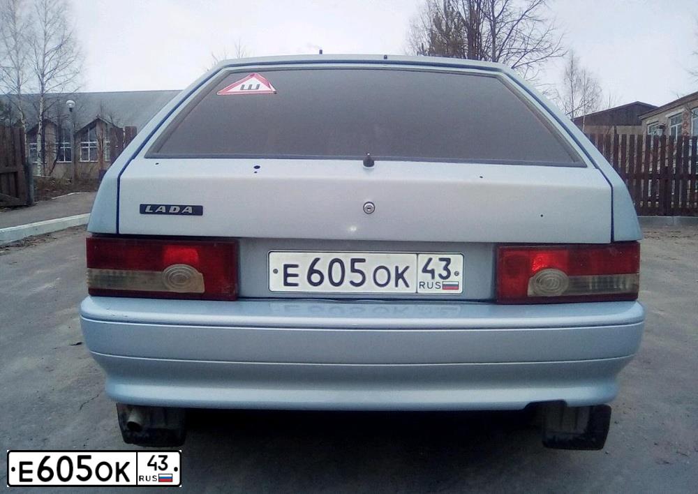 Фото автомобиля LADA 2114 SAMARA, 2007 — госномер А632УЕ43. Цвет: Серебристо-желто-голубой