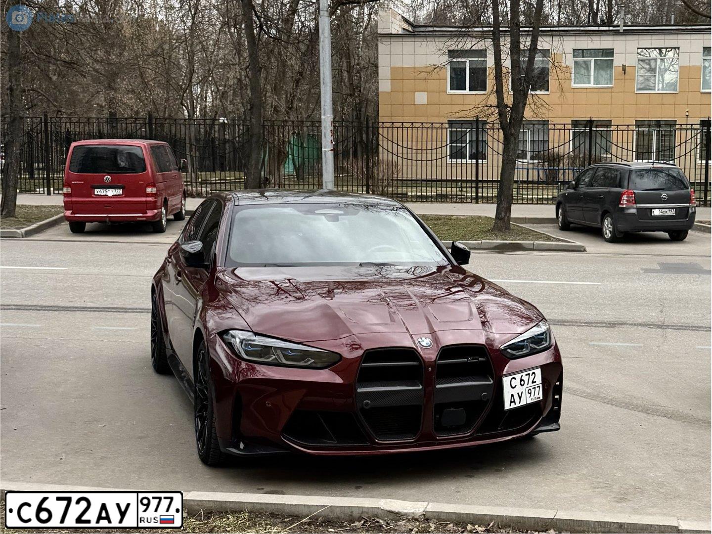 Фото автомобиля BMW БМВ М3, 2021 — госномер С672АУ977. Цвет: Красный