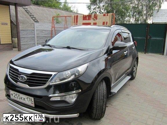 Фото автомобиля KIA SPORTAGE, 2011 — госномер В333РО32. Цвет: ЧЕРНЫЙ ПЕРЛАМУТР