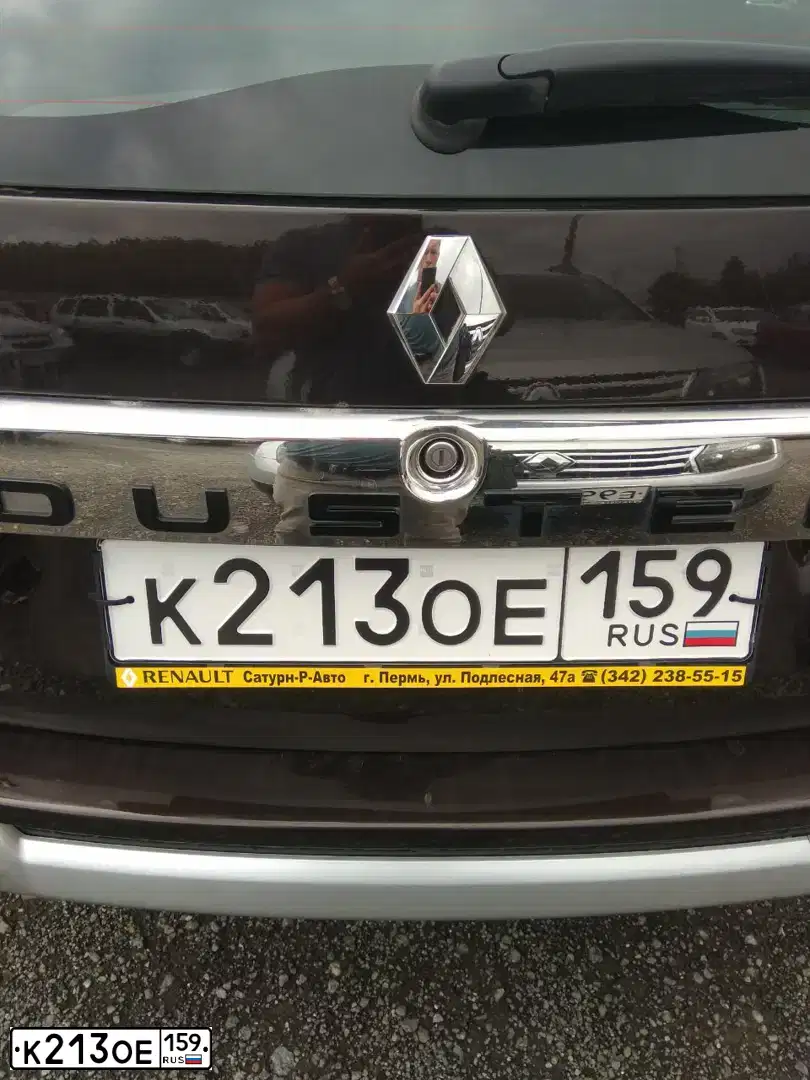 Фото автомобиля RENAULT DUSTER, 2016 — госномер М383ТК159. Цвет: ТЕМНО-КОРИЧНЕВЫЙ