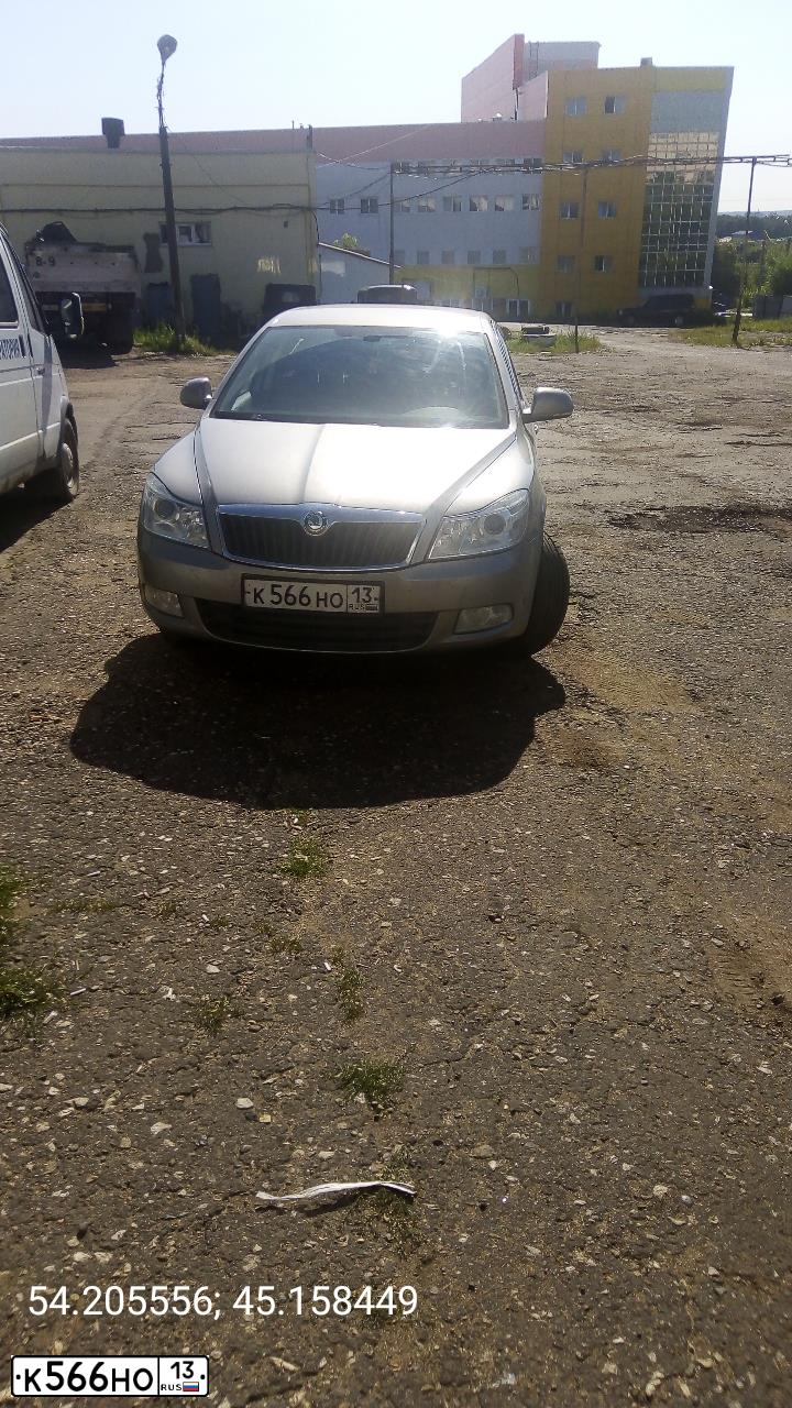 Фото автомобиля SKODA OCTAVIA, 2012 — госномер К566НО13. Цвет: БЕЖЕВЫЙ