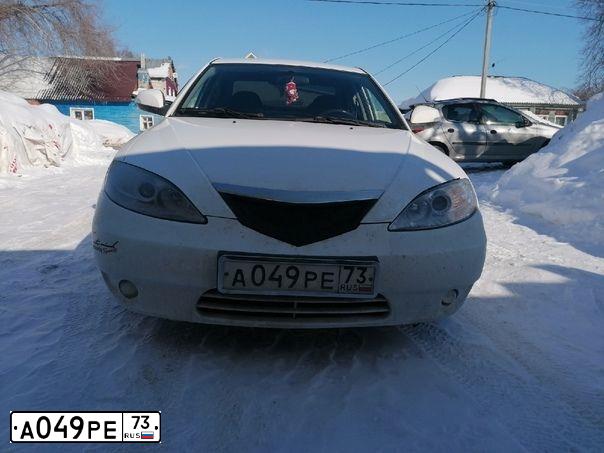 Фото автомобиля DERWAYS HAIMA 3, 2011 — госномер А049РЕ73. Цвет: Белый