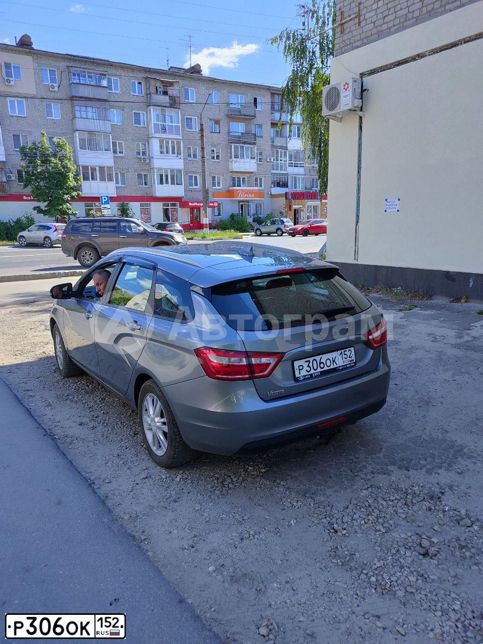 Фото автомобиля LADA VESTA, 2018 — госномер Р306ОК152. Цвет: СЕРЫЙ