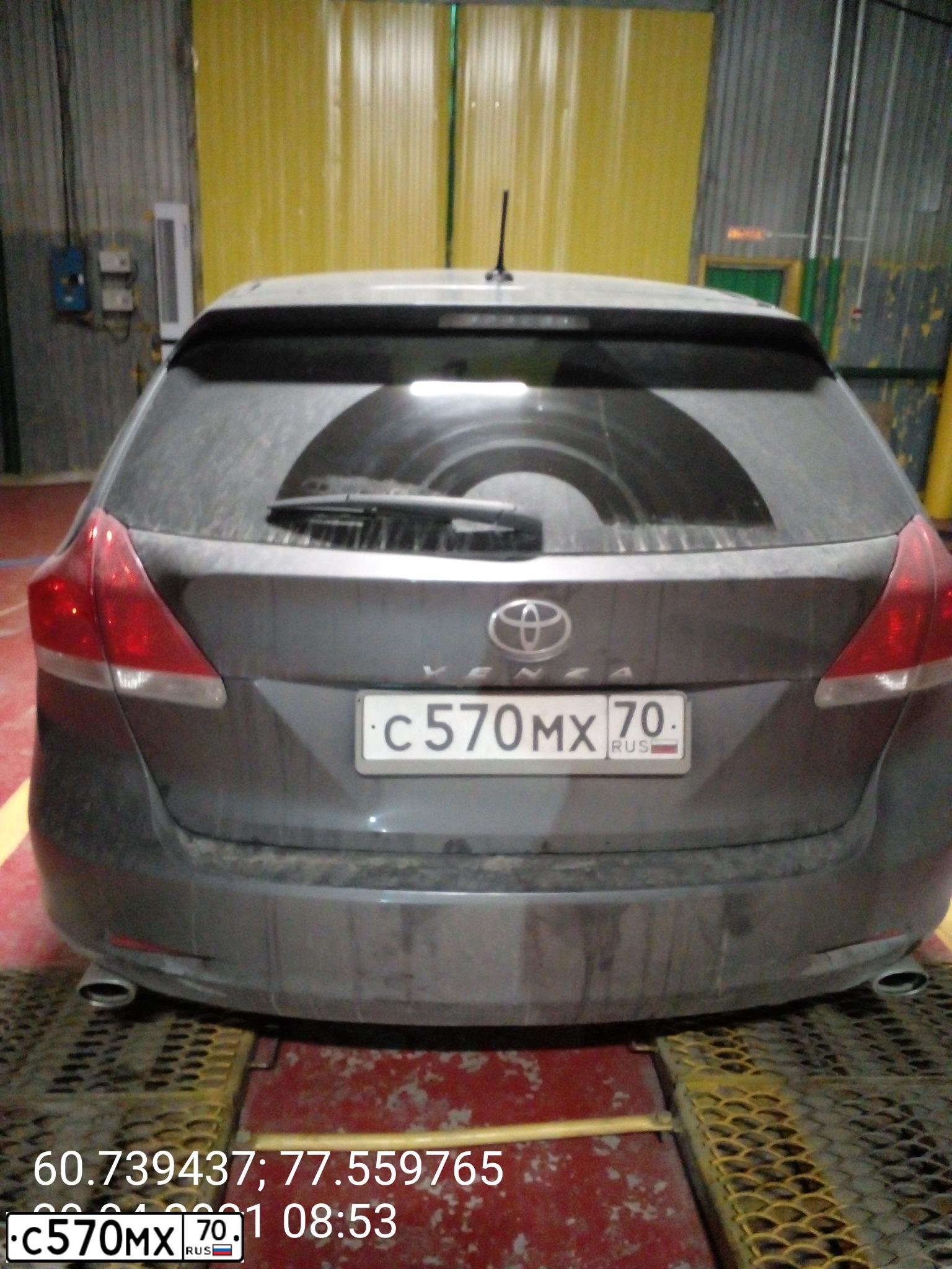 Фото автомобиля TOYOTA VENZA, 2009 — госномер К222ОТ70. Цвет: ТЕМНО-СЕРЫЙ