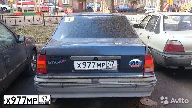 Фото автомобиля OPEL KADETT, 1991 — госномер К841УК98. Цвет: синий