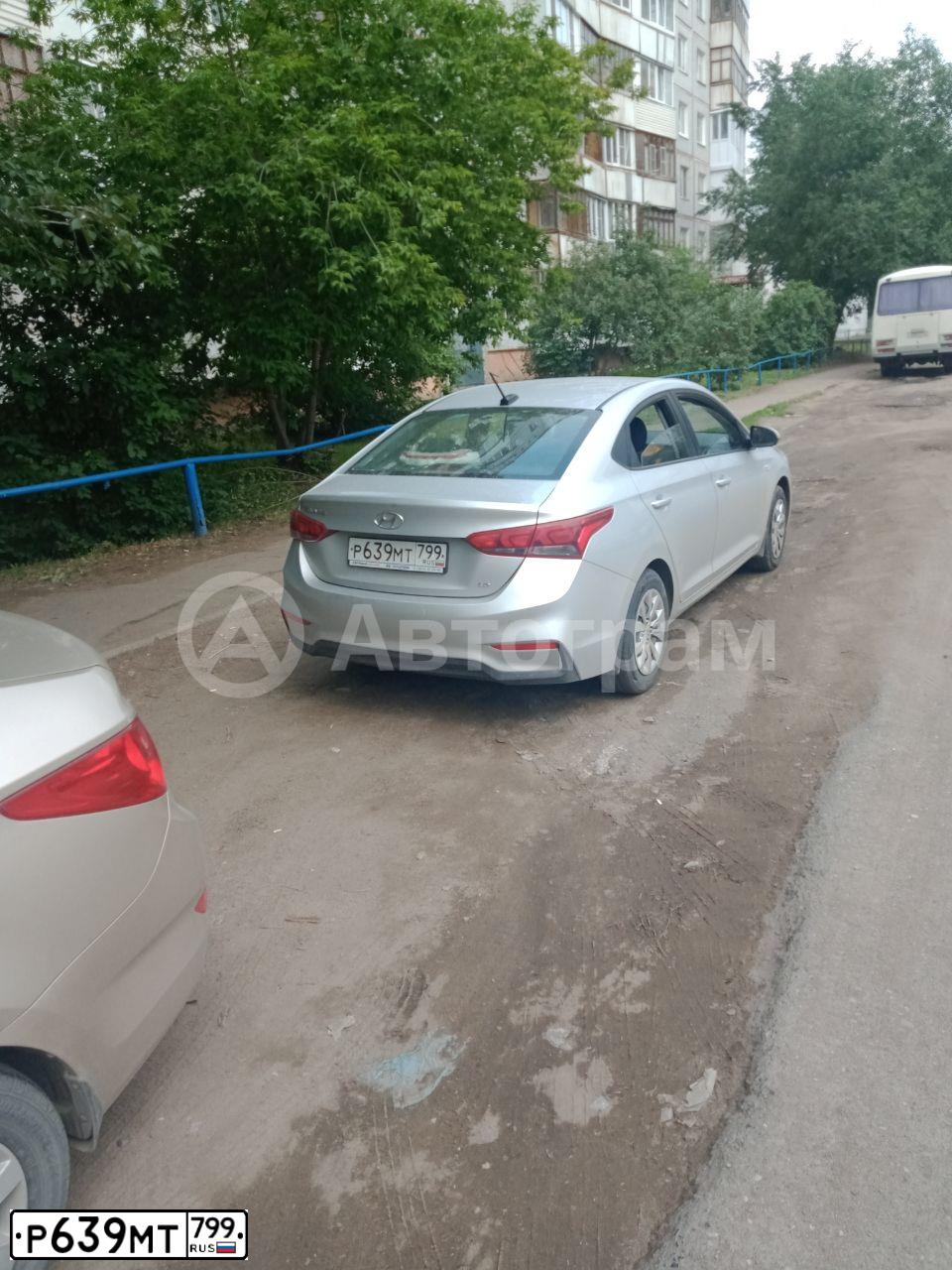 Фото автомобиля HYUNDAI SOLARIS, 2018 — госномер Р639МТ799. Цвет: СЕРЕБРИСТЫЙ