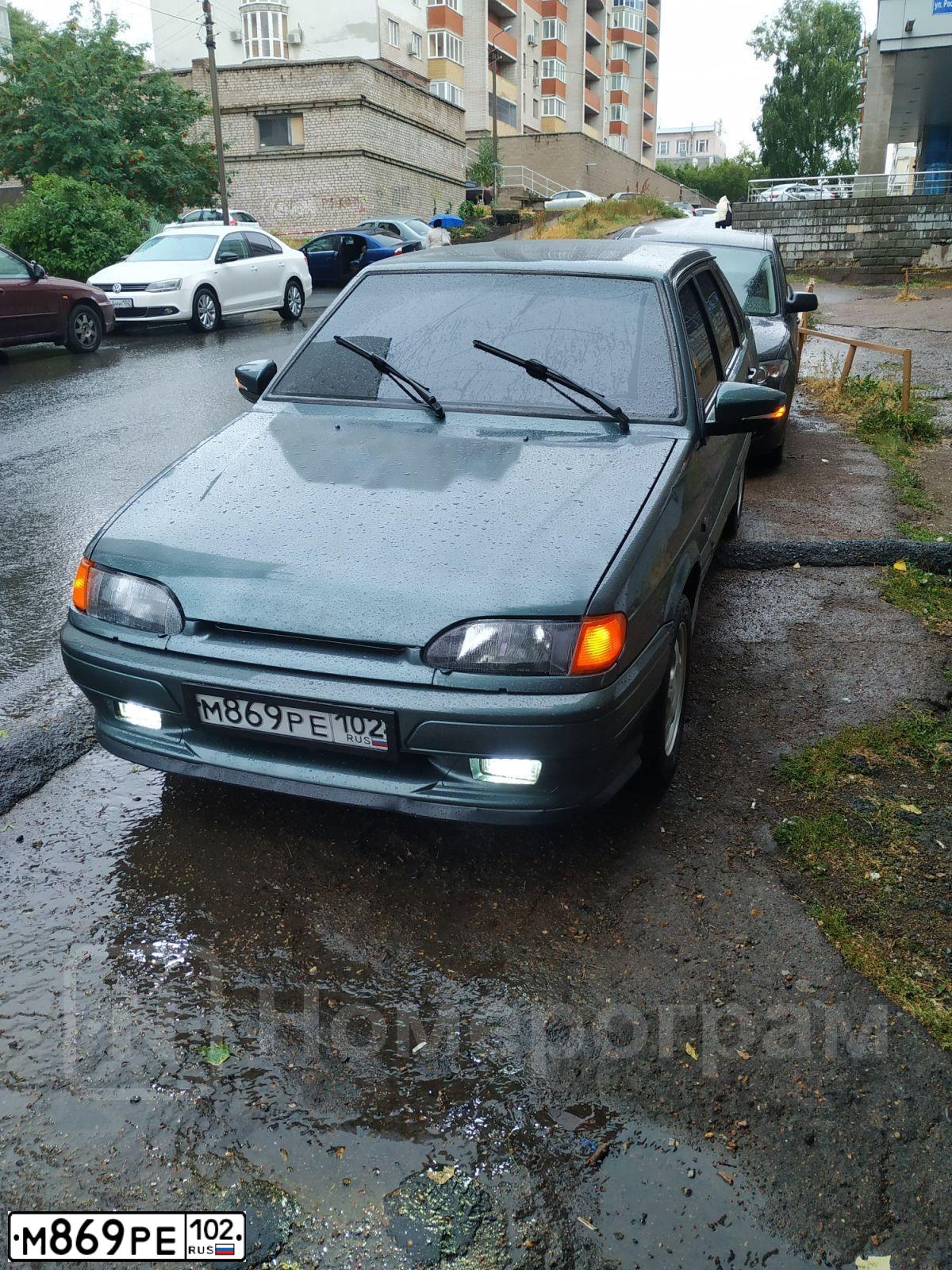 Фото автомобиля LADA 2115 SAMARA, 2007 — госномер М869РЕ102. Цвет: Серо-сине-зеленый