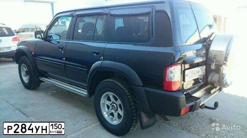 Фото автомобиля NISSAN PATROL, 2001 — госномер К346АК797. Цвет: ЧЕРНЫЙ