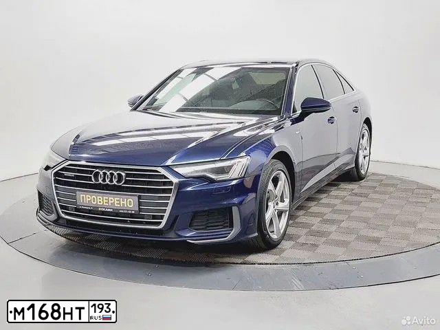 Фото автомобиля AUDI A6, 2019 — госномер М289УУ18. Цвет: синий