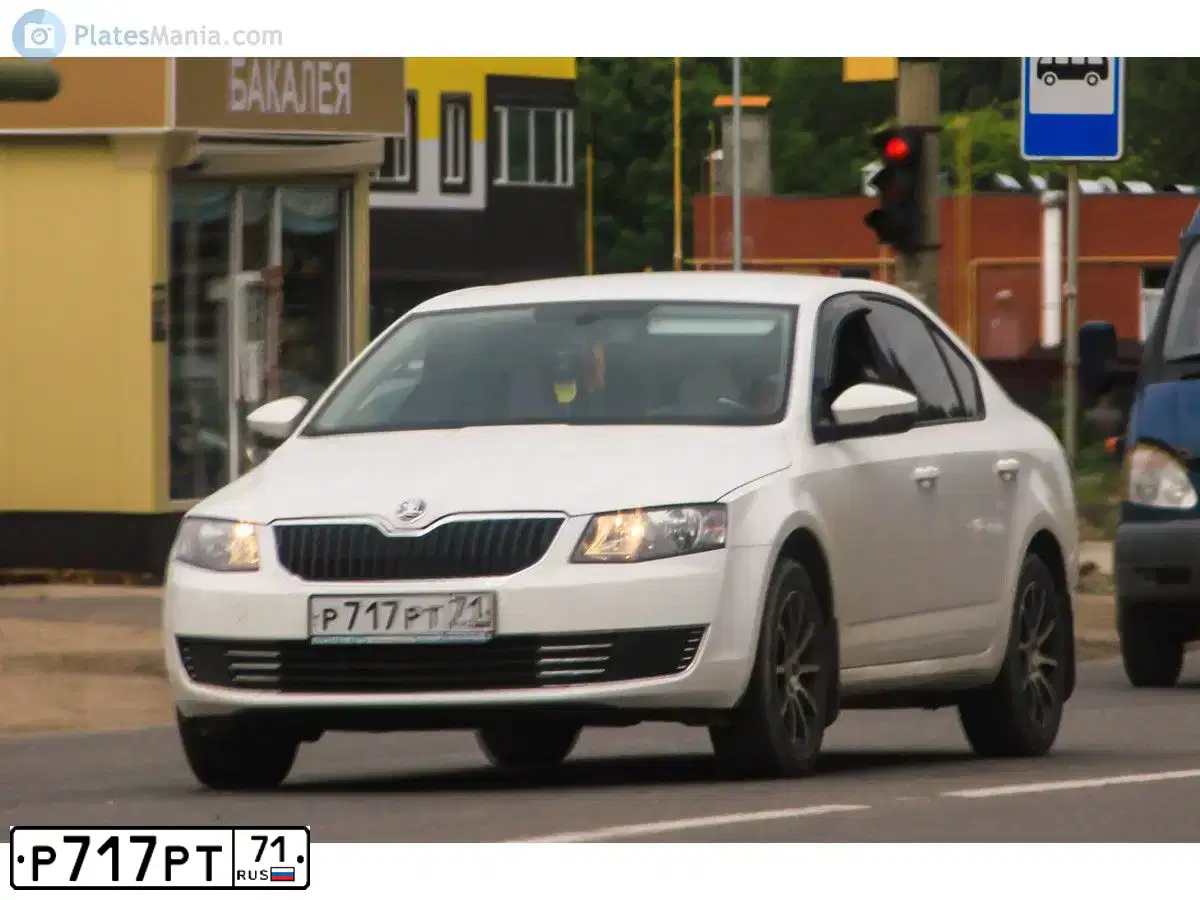 Фото автомобиля SKODA OCTAVIA, 2014 — госномер Р717РТ71. Цвет: БЕЛЫЙ
