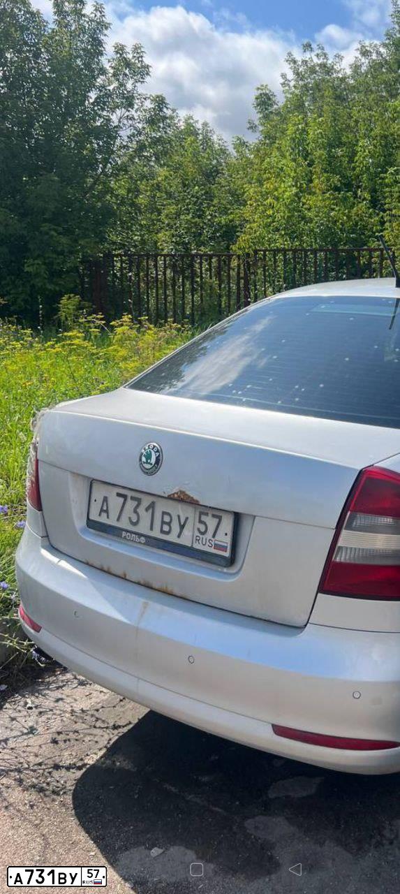 Фото автомобиля SKODA OCTAVIA, 2011 — госномер А731ВУ57. Цвет: СЕРЫЙ