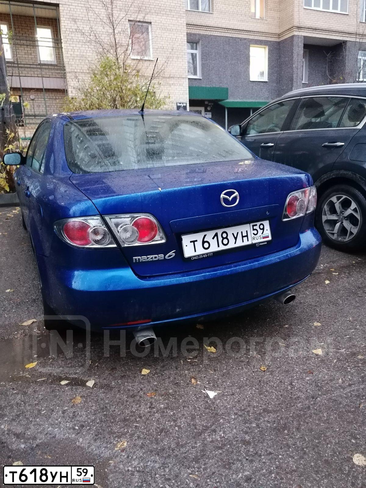 Фото автомобиля MAZDA 6, 2006 — госномер Т353ВУ196. Цвет: синий